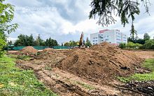 В Городском парке начались работы по обустройству основания катка